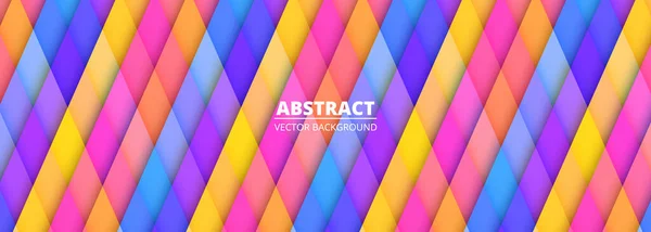 Abstrakte bunte geometrische Hintergrund. Multicolor breite horizontale Banner-Vorlage. — Stockvektor