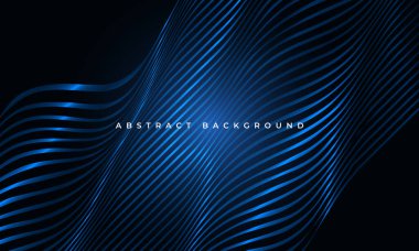 Soyut lüks parlayan mavi sıvı dalgalı şekiller geometrik zarafet arka planı