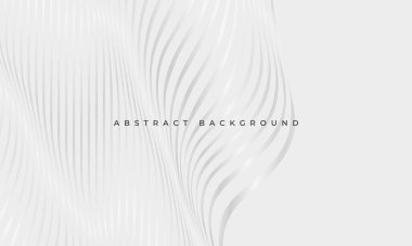 Soyut lüks parlayan gümüş akışkan dalgalı çizgiler geometrik zarafet arka planı