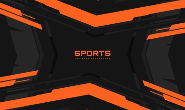 Çapraz turuncu ve gri çizgileri olan soyut modern spor arka plan tasarımı. Vektör illüstrasyonu