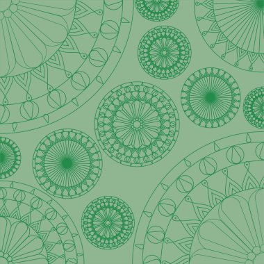 arkaplan, kazak dizaynı, süs, doku, desen, yeşil, çember