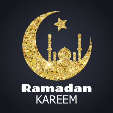 RAMADAN Kareem, ramazan, oruç, ramazan 2021, İslam, Müslüman, hilal ay, cami, altın cami, altın ay, kutsal ay, yıldız ve hilal.