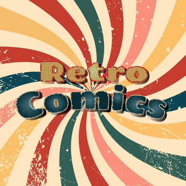 Retro_Background Retro Style Vintage Background Comics Magazine Cover Dust Background — Stok Vektör