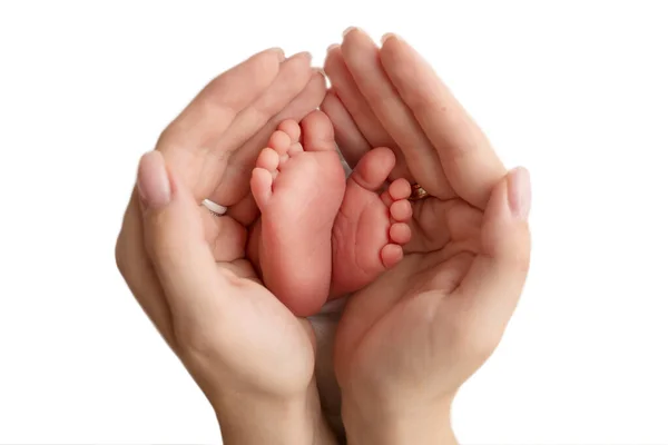 Parent holding newborn feet, closeup — Stock Photo, Image