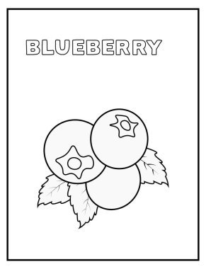 İsimli şirin yaban mersini siyah beyaz renkli sayfa. Bebekler ve her yaştaki çocuklar için harikadır. Çocukları meşgul etmek için mükemmel. 8.5 x 11 inç.