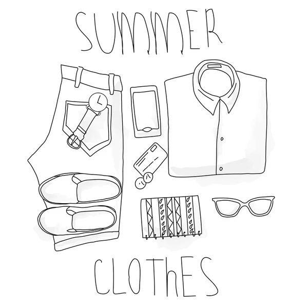 Készlet nyári ruha — Stock Vector