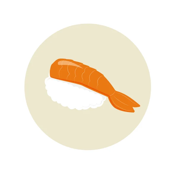 Sushi rullar platta mat och japanska skaldjur sushi rullar. — Stock vektor