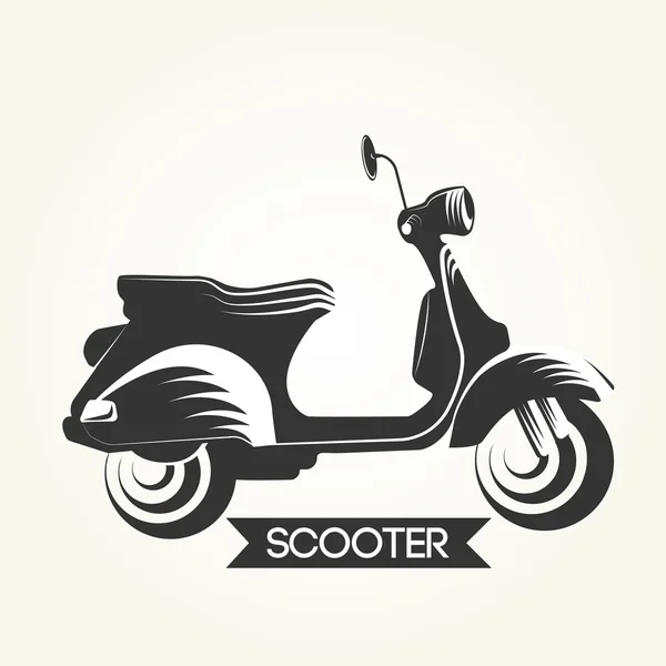 Set of classic scooter emblems, icons and badges. — Stock Vector
