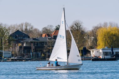 Rotterdam 'da yelkenli tekne
