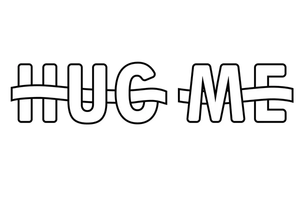 Sarıl bana mektup kurdele ile iç içe vektör