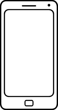 Basit smartphone, için Infographic, tamamen ölçeklenebilir vektör