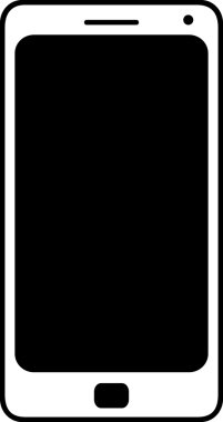 Beyaz smartphone, web ve Infographic, tamamen ölçeklenebilir vektör