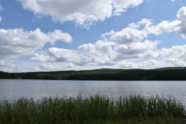 A lake under a cloudy sky, Sainte-Apolline, Quebec, Canada