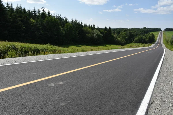 Een Nieuwe Weg Het Platteland Quebec Canada — Stockfoto