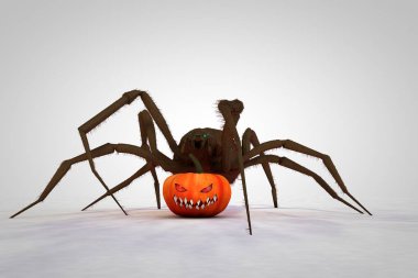 Çok güzel bir cadılar bayramı arkaplanı, balkabağı ve bir sürü korkuyla.