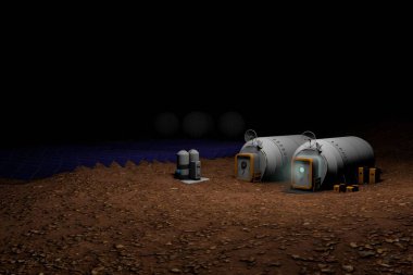 Mars kolonisi kurulumunun ilk günlerinde