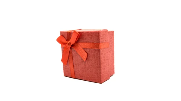 Caja de regalo roja, concepto de negocio. fondo blanco . —  Fotos de Stock