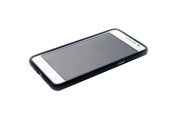 Белый смартфон — стоковое фото
