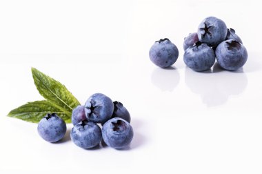 beyaz arkaplanda yaban mersini izole.