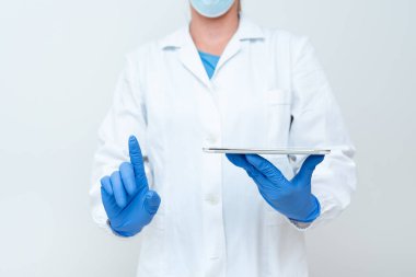 Tıbbi Teknoloji Sunumu Yeni Bilimsel Keşif Laboratuvarı Sunumları Meslek Giyimi Koruyucu Vitesler Giyen Bilim Tartışmaları