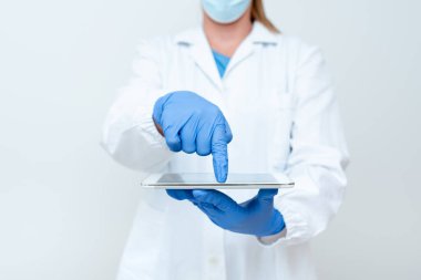 Tıbbi Teknoloji Sunumu Yeni Bilimsel Keşif Laboratuvarı Sunumları Meslek Giyimi Koruyucu Vitesler Giyen Bilim Tartışmaları