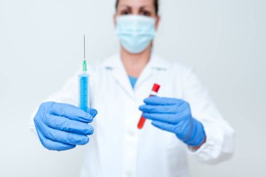 Yeni Aşı Virüsü Testi Aşılama Kliniği Deneme Laboratuvarı Sunumları Bilim Tartışmaları İş Giysileri Koruyucu Vitesler