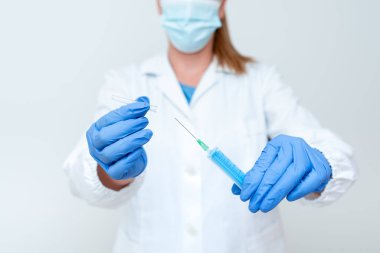 Tıbbi Aşı Hazırlama Sunumu Yeni İlaç Formülasyon Laboratuvarı Sunumu Bilim Tartışmaları İş Giysileri Koruyucu Vitesler