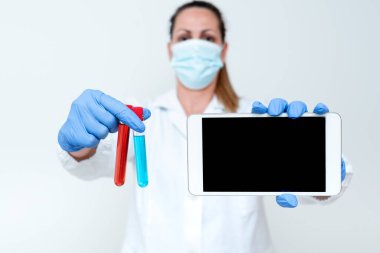 Yeni Tıp Teknolojisi Çalışması Virüs Laboratuvarı Deneyi Sunumu Bilim Tartışmaları Meslek İş Giyimi Koruyucu Vitesler Giyme
