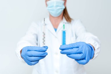 Yeni Aşı Virüsü Testi Aşılama Kliniği Deneme Laboratuvarı Sunumları Bilim Tartışmaları İş Giysileri Koruyucu Vitesler