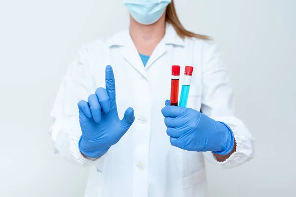 Testing Medicine Vaccine Virus Infection Laboratory Trial Tests Performing Experiment Presentations Science Discussions Occupation Workwear Protective Gears — Stock fotografie