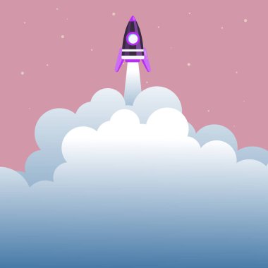 Soyut Erişilebilen Üst Düzey Roket Bilimi Sunumu Renkli Uzay Seyahati Konsepti Roket Teknolojisi Gelişim Teknolojisi Düşünme Fikirleri