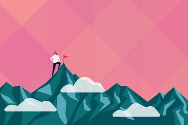 Soyut Ulaşım Hedefe Ulaşmak Çok Çalışmak Renkli Motivasyonel Tasarımlar İlerici Düşünme Renkli Görüntü Gösterme İlerleme Başarısı