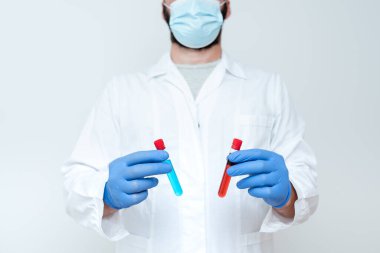 Farklı Örnekler Karşılaştıran Araştırmacı, Doktor Tedavi Gösteriyor, Kimyager Yeni İlaç Sunuyor, Hemşire Açıklama İlaçları, Antibiyotik Dozu Testi