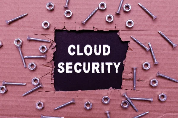 Hand writing sign Cloud Security. Internet Concept Imposing a secured system of existing data in the Internet Smart Office Plans Construction Development And Planning Fresh Start — Zdjęcie stockowe