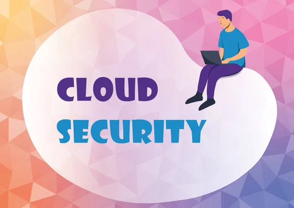 Λεζάντα κειμένου που παρουσιάζει Cloud Security. Επιχειρηματική έννοια Επιβάλλοντας ένα ασφαλές σύστημα των υπαρχόντων δεδομένων στο Διαδίκτυο Αφηρημένη Εξάπλωση Μήνυμα Online, Παγκόσμια Συνδεσιμότητα Έννοιες — Φωτογραφία Αρχείου