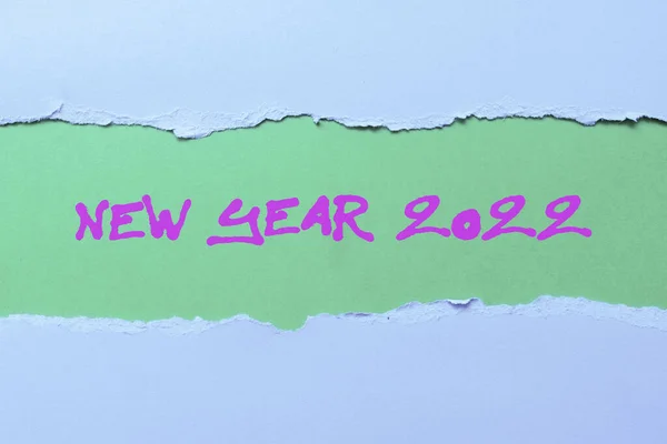 Подпись под текстом, представляющая Новый 2022 год. Деловой подход к празднованию праздника Новый год Новый старт Лучшие пожелания Абстрактная Сухая река, Открытие Концепции занавесок, Открытие нового шоу — стоковое фото