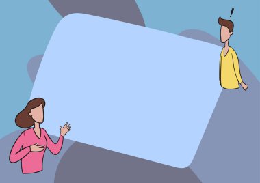 Bayan Illustration takım arkadaşına Süreç Adımlarını Açıklıyor. Kadın, meslektaşına nasıl ilerleme kaydedildiğini gösteriyor. Proje Hakkında Analiz Yapan Arkadaş.