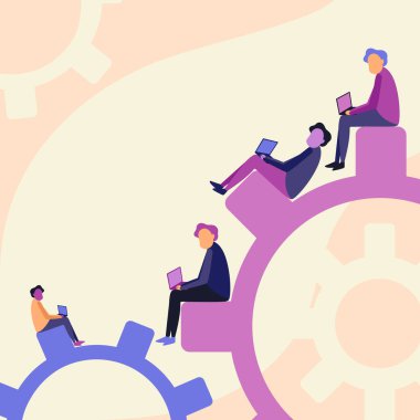 Dört takım arkadaşı dizüstü bilgisayar kullanarak Ekip İlerlemesini kullanarak Oturarak Çiziyor. Meslektaşlar Tasarımı Uzak Çalışmaları Gösteren Not Defteri Bilgisayarını kullanarak Çalışanların Üzerine Oturur.