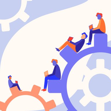 Dört takım arkadaşı dizüstü bilgisayar kullanarak Ekip İlerlemesini kullanarak Oturarak Çiziyor. Meslektaşlar Tasarımı Uzak Çalışmaları Gösteren Not Defteri Bilgisayarını kullanarak Çalışanların Üzerine Oturur.