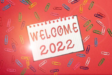 Inspiration showing sign Welcome 2022. Business showcase New Year Celebration Motivation to Start Cheers Congratulations Brainstorming Problems And Solutions Asking Relevant Questions clipart