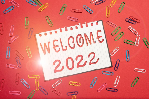 Inspiration showing sign Welcome 2022. Business showcase New Year Celebration Motivation to Start Cheers Congratulations Brainstorming Problems And Solutions Asking Relevant Questions