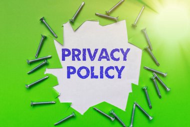 İlham veren Mahremiyet Politikası metni. Müşterilerin yönetimine ilişkin iş konsepti belgelendirmesi, veri atölyesi geliştirme fikirleri üretkenlik ilhamları ve çözümleridir