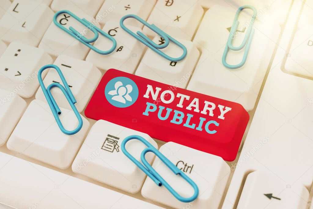Inspiration showing sign Notary Public. Concept meaning Legality Documentation Authorization Certification Contract Posting New Social Media Content, Abstract Creating Online Blog Page