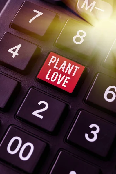 Έμπνευση που δείχνει σημάδι Plant Love. Business showcase ένα σύμβολο της συναισθηματικής αγάπης, φροντίδα και υποστήριξη έδειξε σε άλλους Είσοδος Εικόνα Λέξη-κλειδί και περιγραφή, πληκτρολογώντας Λέξη Ορισμός και Έννοια — Φωτογραφία Αρχείου