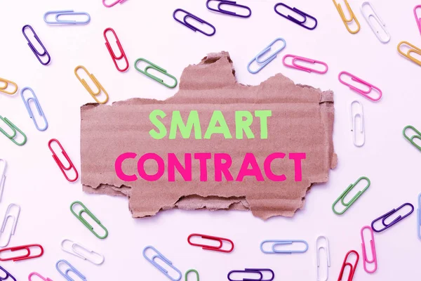 Text sign showing Smart Contract. Conceptual photo digital agreement to control the transfer of digital currencies Creative Home Recycling Ideas And Designs Concepts Trash To Cash Idea