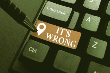 Yanlış olduğunu gösteren bir tabela. İnternet Yeni Antivirüs Programı Yazmak, İnternet Virüsü Listelerini Yazmak, Yanlış, adaletsiz, uygunsuz veya rahatsız edici eylemlerin tepkisini kavrayabilir