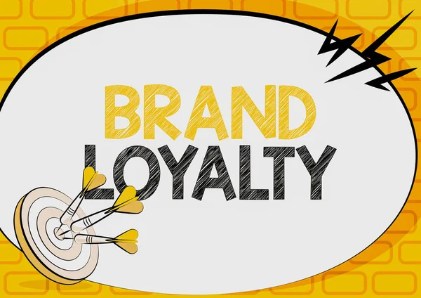 Conceptual display Brand Loyalty. Business idea positive feelings to a brand and purchase the same product Presenting Message About Hitting Target Concept, Abstract Announcing Goal
