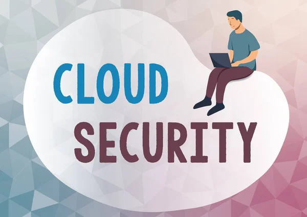 Έμπνευση που δείχνει σημάδι Cloud Security. Έννοια Διαδικτύου Επιβάλλοντας ένα ασφαλές σύστημα των υπαρχόντων δεδομένων στο Διαδίκτυο Αφηρημένο μήνυμα εξάπλωσης on-line, παγκόσμιες έννοιες συνδεσιμότητας — Φωτογραφία Αρχείου