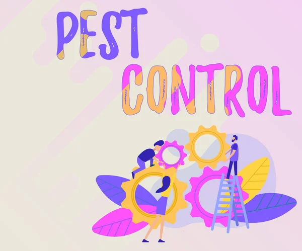 Fogalmi megjelenítés Pest Control. Internet Concept Pusztító rovarok elpusztítása, amelyek megtámadják a terményeket és az állatokat Absztrakt Segítő Közösség építése, Társadalom Együttműködő koncepció — Stock Fotó