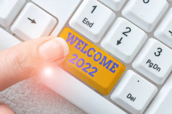Conceptual display Welcome 2022. Internet Concept New Year Celebration Motivation to Start Cheers Congratulations Abstract Fixing Internet Problem, Maintaining Online Connection